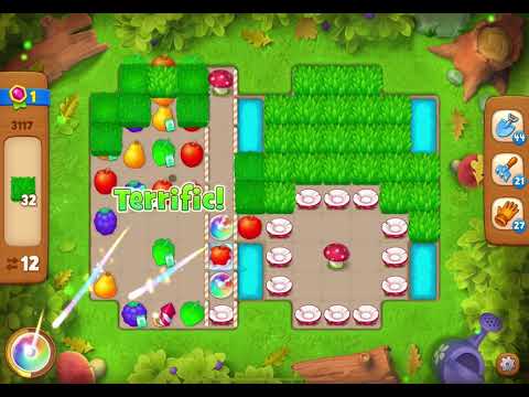 GardenScapes Level 3117 no boosters (24 moves)