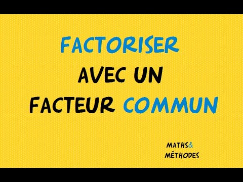 Factoriser avec un facteur commun