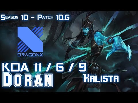 DRX Doran KALISTA vs DARIUS Top - Patch 10.6 KR Ranked