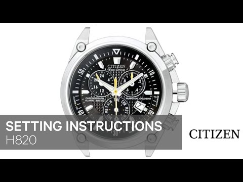 Citizen Watch Setting Instruction — E820