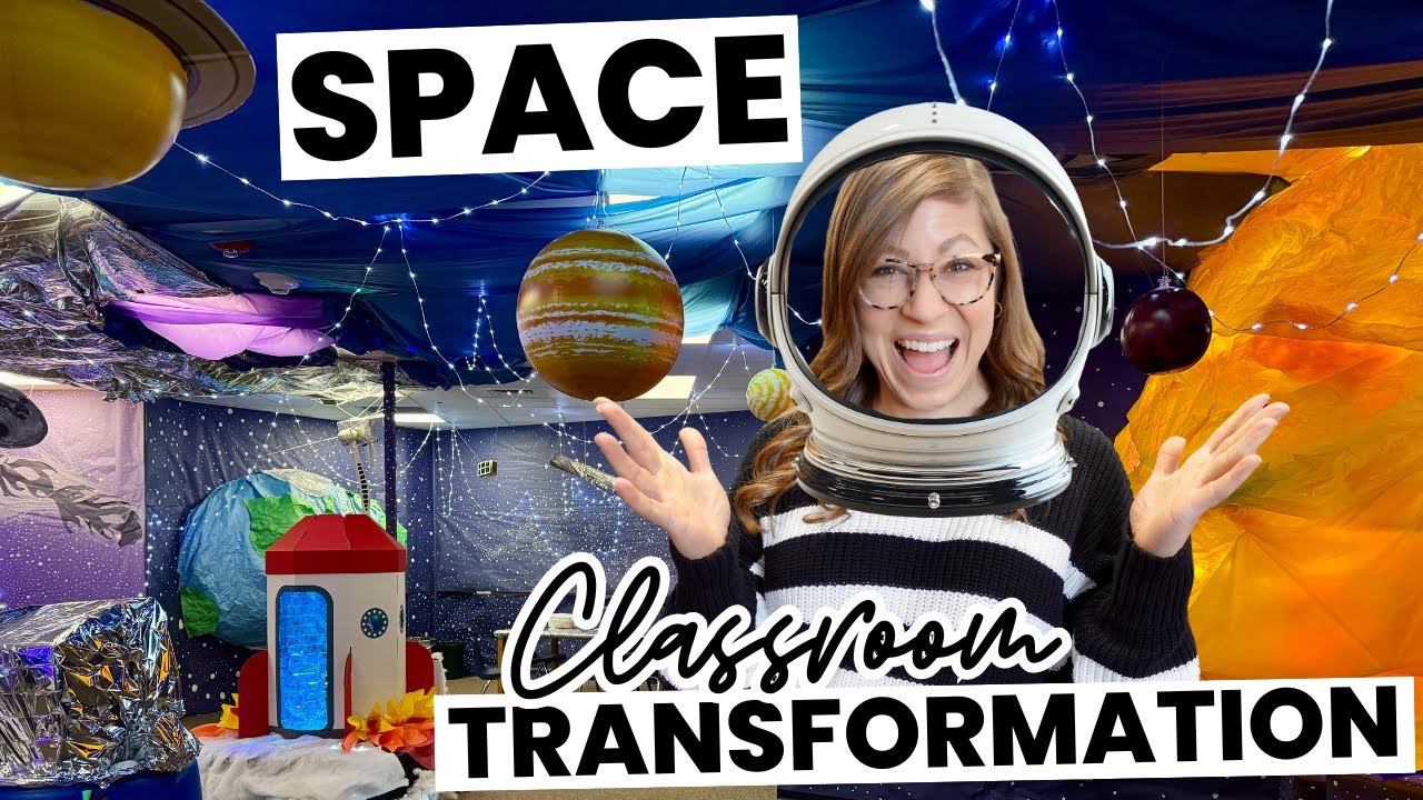 Space Themed Classroom Transformation | Behind the Scenes Teacher VLOG