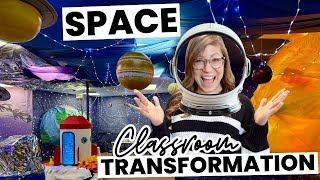 Space Themed Classroom Transformation | Behind the Scenes Teacher VLOG