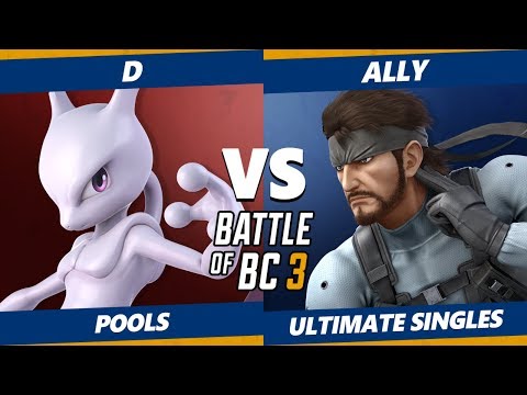 Smash Ultimate Tournament - D (Mewtwo) Vs. Ally (Snake) BoBC3 SSBU Pools