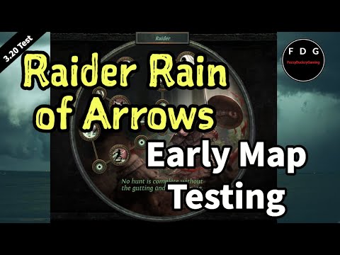 League Start Testing Rain of Arrows Raider (Map Showcases) Path of Exile 3.20 / 3.19
