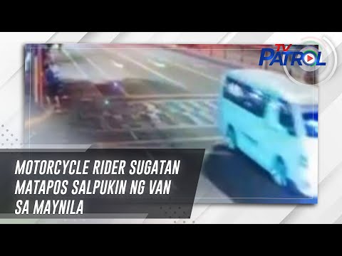 Motorcycle rider sugatan matapos salpukin ng van sa Maynila TV Patrol