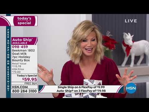 Beekman 1802 Goat Milk 7piece Holiday Bounty Box AutoShip