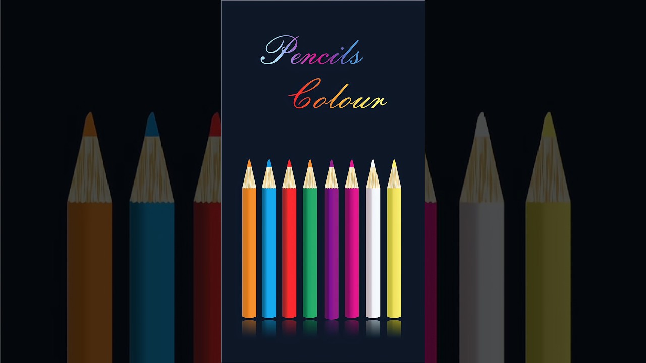 Pencils colour vector art 🎨 #vector #graphicdesign #cdrdesign #short #tranding