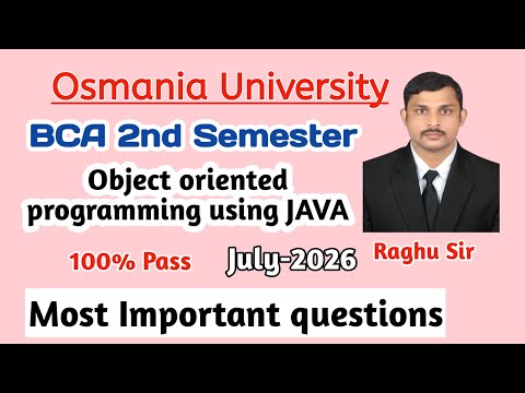 Object Oriented Programming Using Java Important Questions Bca 2nd Sem