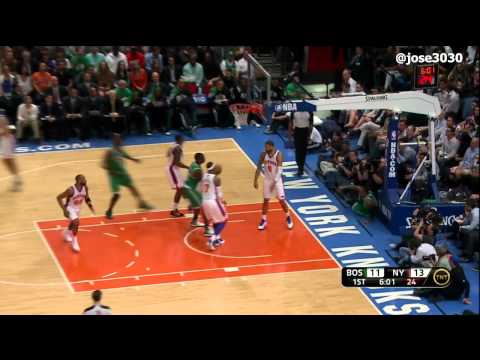 Rajon Rondo Takes On Tyson Chandler - Celtics @ Knicks 4/17/2012