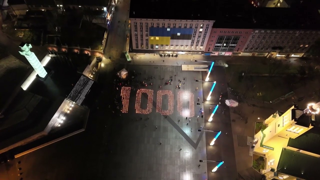 Ukraina toetusüritus Vabaduse väljakul 19.11.24 kampaania "1000 päeva sõda, 1000 sooja kodu" raames