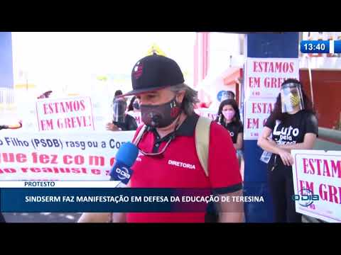 SIDSERM faz manifestacão em defesa da educacão de Teresina 15 09 20