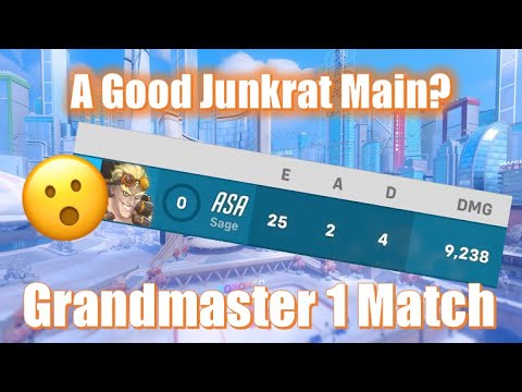 A Good Junkrat Main? 😮 - Grandmaster 1 Match - Season 5 - Mercy Overwatch