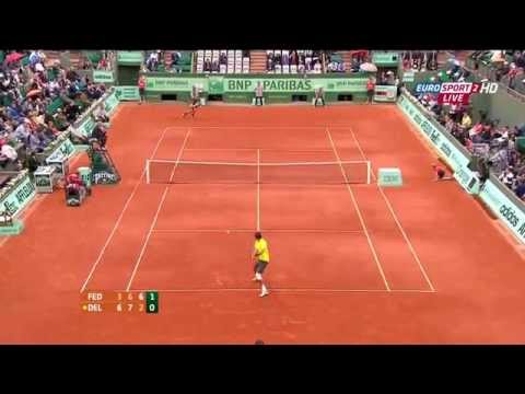 Federer vs Del Potro - Roland Garros 2012 QF Highlights