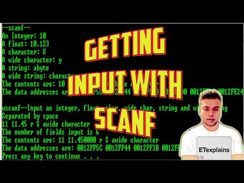 C Programming Tutorial 8 Getting Input With Scanf