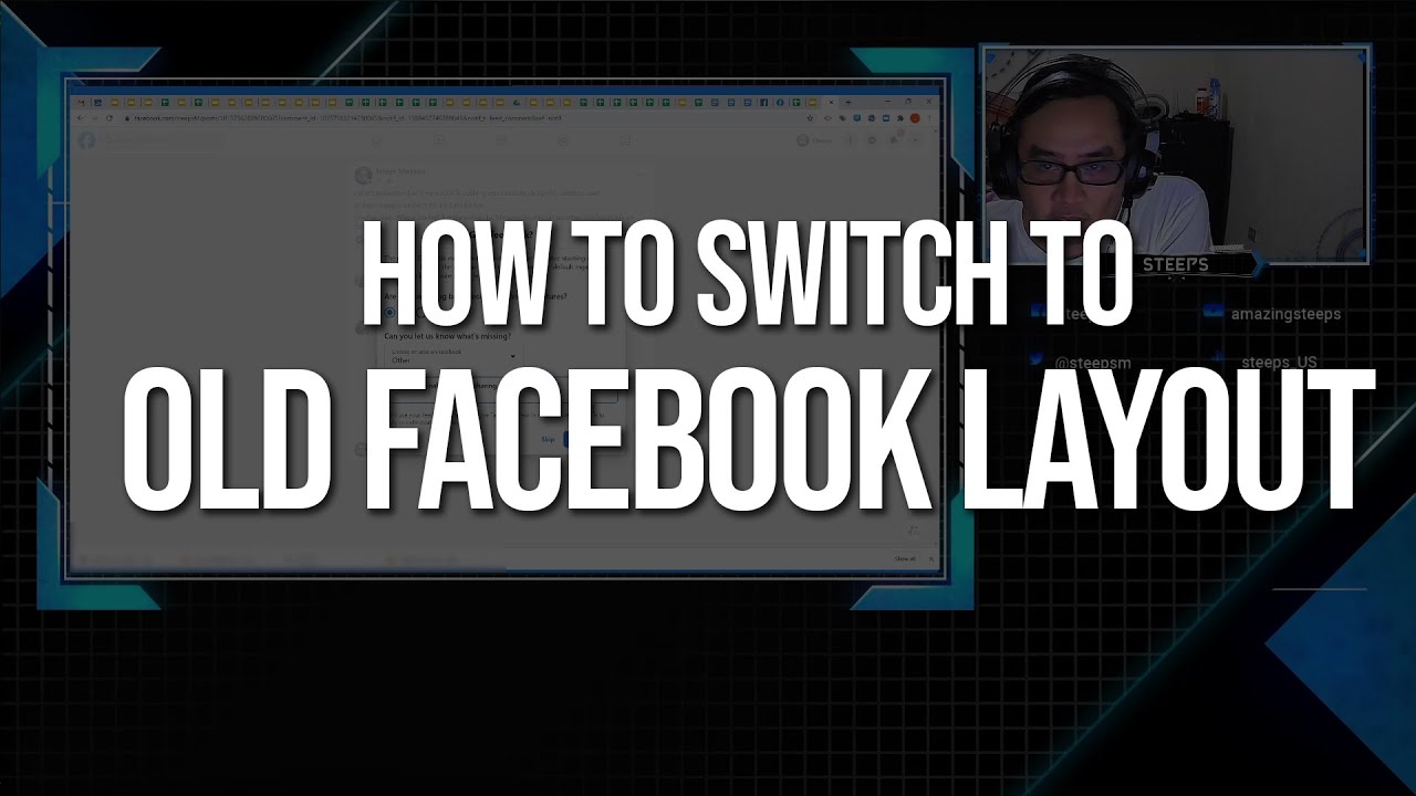 How to switch to old Facebook layout on desktop