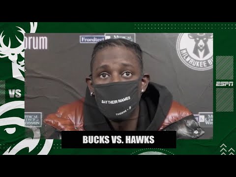小魯-哈雷爾德（Jrue Holiday）談論公車對老闆的重要性 (Jrue Holiday on the importance of the Bucks' win against the Hawks | NBA on ESPN)