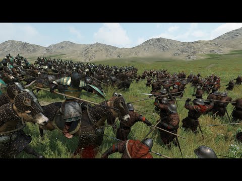 THE HUNS ARE COMING!!! 1000 MEN BATTLE +EPIC CAVALRY CHARGE - Mount  & Blade II  Bannerlord🔥