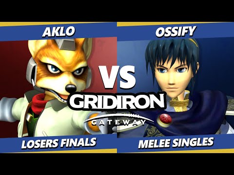Gridiron Gateway 2024 LOSERS FINALS - Aklo (Fox) Vs. Ossify (Marth) Smash Melee - SSBM