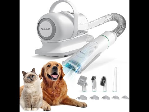 neabot P1 Pro Pet Grooming Kit & Vacuum Suction 99% Pet Hair.