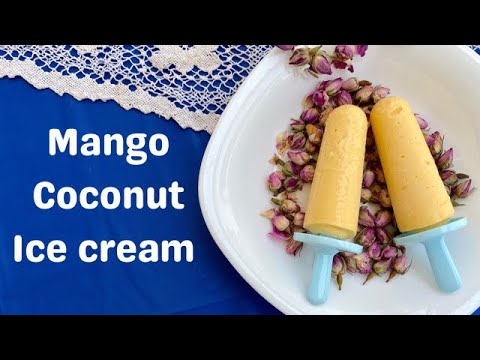 Mango And Coconut Icecream Recipe | Easy No Churn Vegan Icecream | 3 Ingredient Icecream
