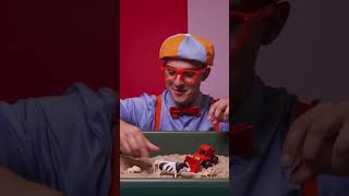 Blippi Digs for Dinosaur Fossils with an Excavator 🦖 Learn Dino Names & Types #Shorts