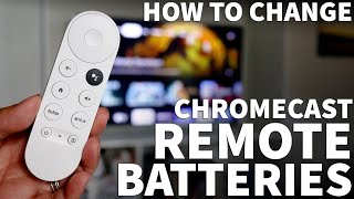 How to Replace Batteries in Google Chromecast Remote - Change Batteries in Google TV Remote Control