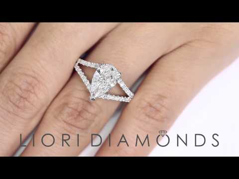 ER-SOLD-031 - 1.92 Carat GIA Certified D-VS1 Pear Shape Diamond Engagement Ring 18k White Gold