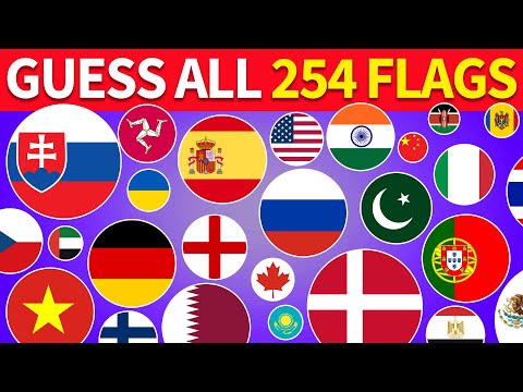 Guess ALL The 254 Flags In The World THE ULTIMATE FLAG QUIZ | Wave Quiz