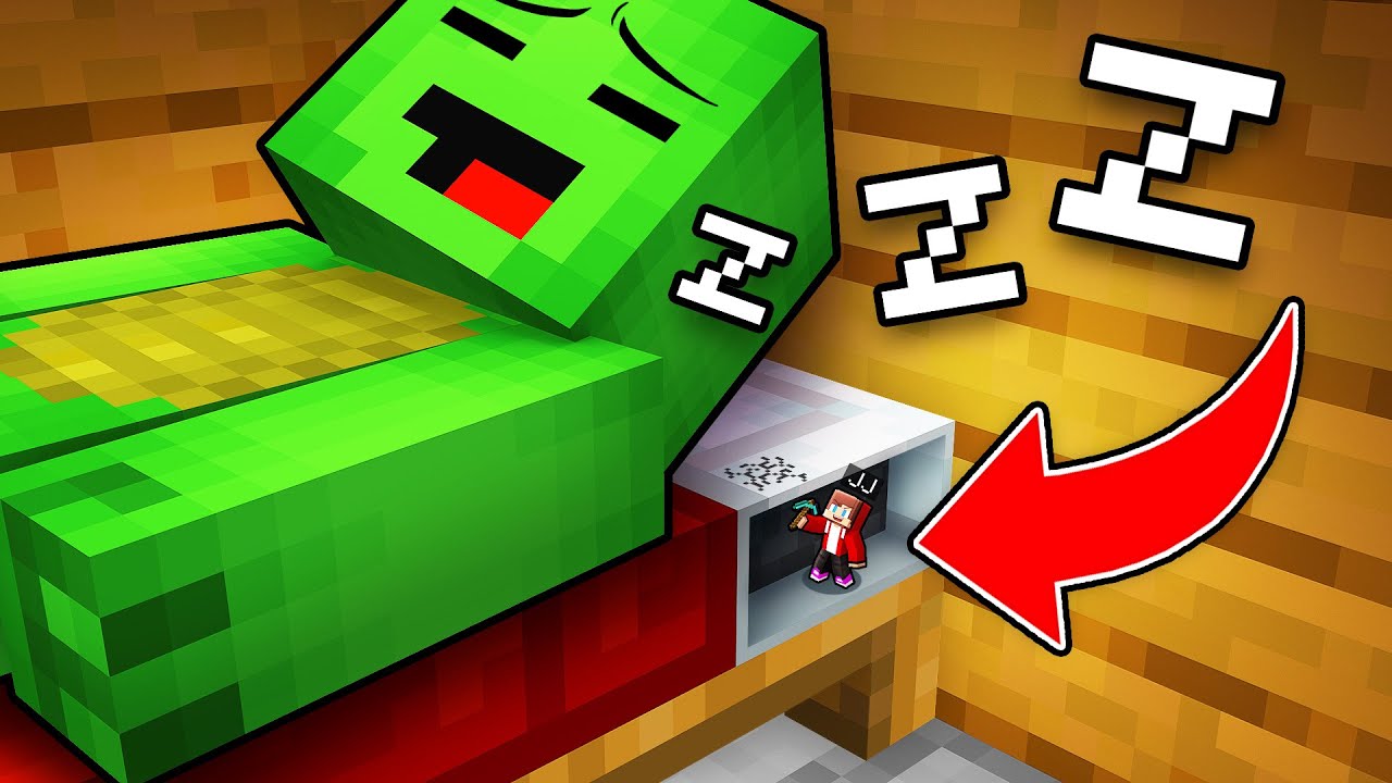 JJ Live Inside of Mikey’s Base Until He Notices in Minecraft (Maizen)