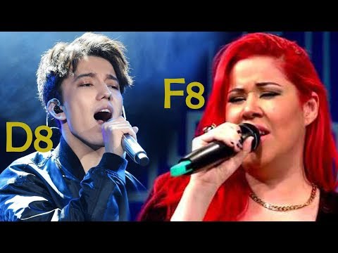 Dimash & Georgia Brown - Trying to Hit Whistle Notes C7 - F8