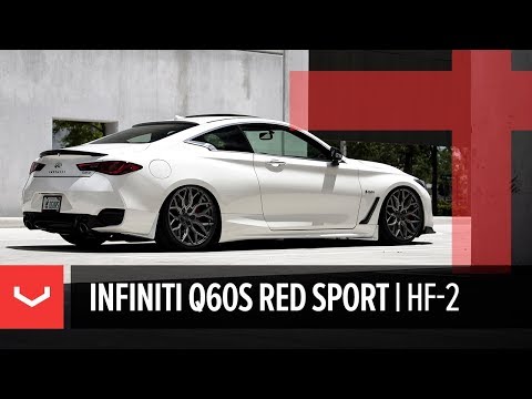 Vossen Hybrid Forged HF-2 Wheel | Infiniti Q60S Red Sport Coupe | Anthracite