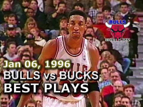 Jan 06 1996 Bulls vs Bucks highlights
