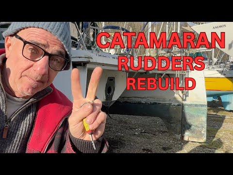 I Bought a Wrecked Catamaran to Sail Around the World! Ep15 RUDDER REMOVAL (PART2)