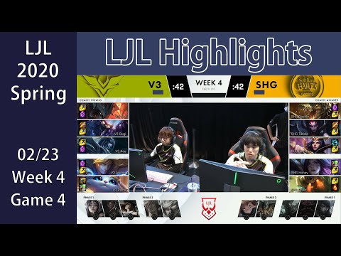 V3 (Bugi Skarner) VS SHG (Ramune LeBlanc) Highlights LJL 2020 Spring W4G4