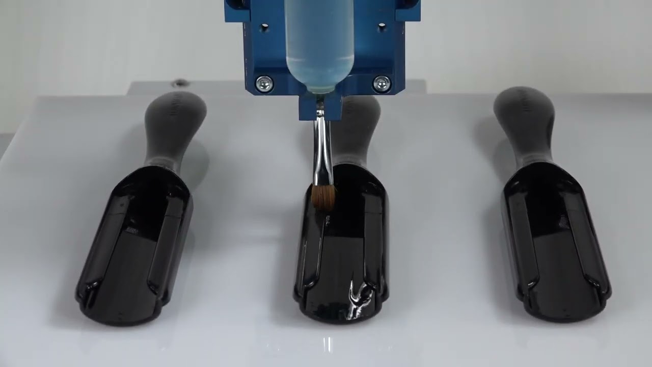 Brushing Assembly Lubricant with the F4303N ADVANCE 3-Axis Robot - Fisnar