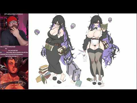 Maid Anime Drawing Design - Art Stream 405 Character Sketch Render All Socials @mikeymegamega