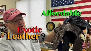 How To Make A Knife Sheath - Using Exotic Leather To Create Leather Projects #leathercraft #leather