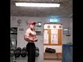 Bodybuilding posing after chest and triceps