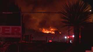 Fire at recycling plant in the South Valley in Albuquerque causes large plume of smoke