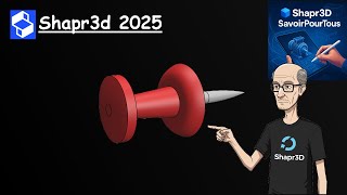 Shapr3D French tutorial - Decorative pushpin (Episode 21)