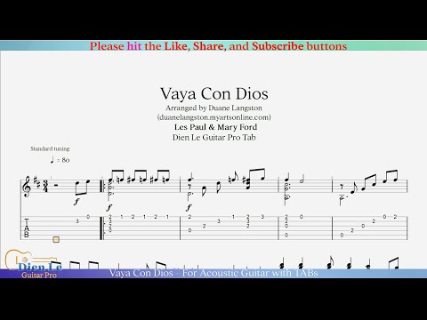Vaya Con Dios - For Acoustic Guitar with TABs
