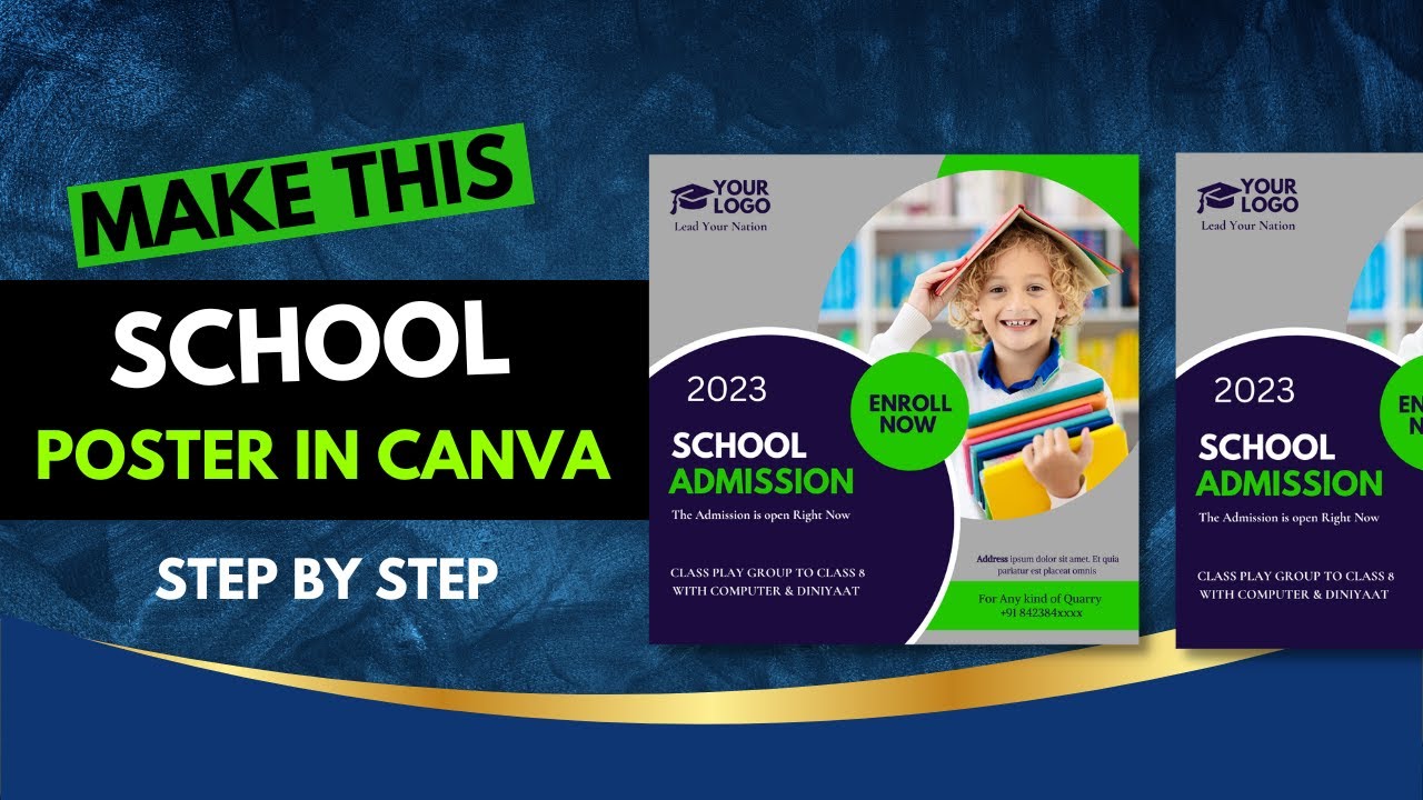 Beginner Canva Tutorial | How to Create School Poster Design in Canva (Step By Step)