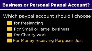 How is a PayPal business account different from Personal?