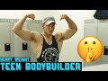 Teen bodybuilder Training biceps and back on a Bulk!