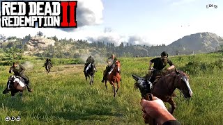 Gunslinger chased by an outlaw posse - 4K HD - First person no Deadeye