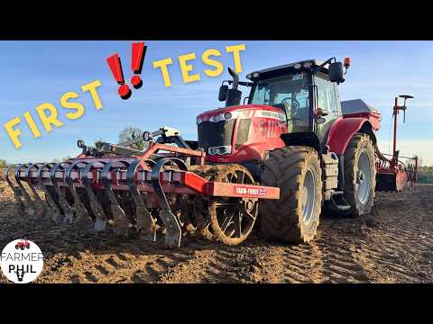New One Pass Drill on the New Tractor — First Test!