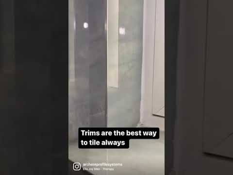 Aluminium tile trim silver, for wall and floor edge