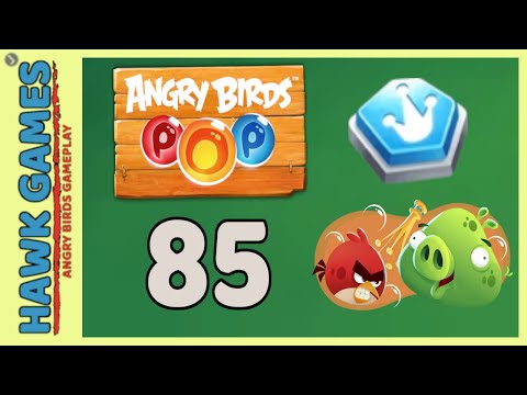Angry Birds Stella POP Bubble Shooter Level 85 - Walkthrough, No Boosters