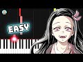 Full Demon Slayer Season 3 Ep 11 OST Kamado Nezuko No Uta EASY Piano Tutorial Sheet Music