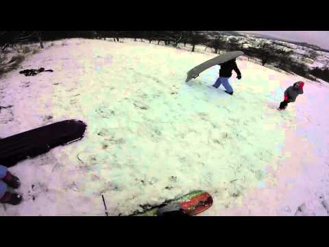 failed snowboard attempt